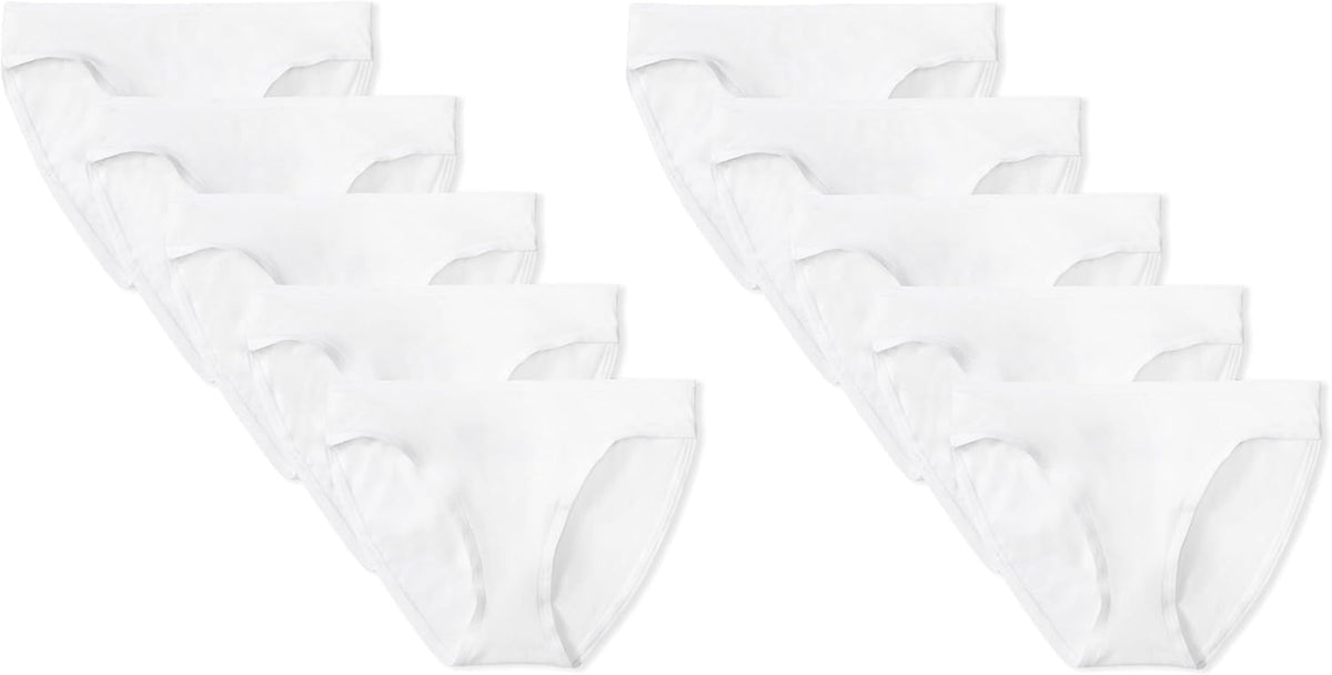 Amazon Essentials Women's Cotton Spandex Bikini Brief Underwear (Available in Plus Size)