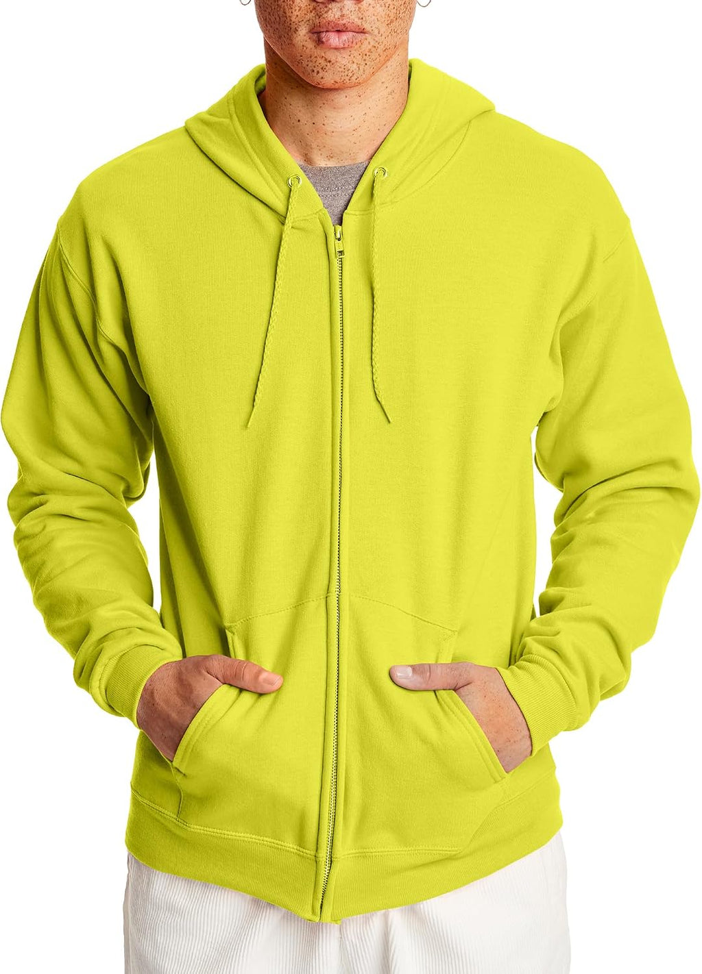 Hanes Men's Zip-up Hoodie, Ecosmart Fleece Full-zip Hoodie for Men, Hooded Sweatshirt