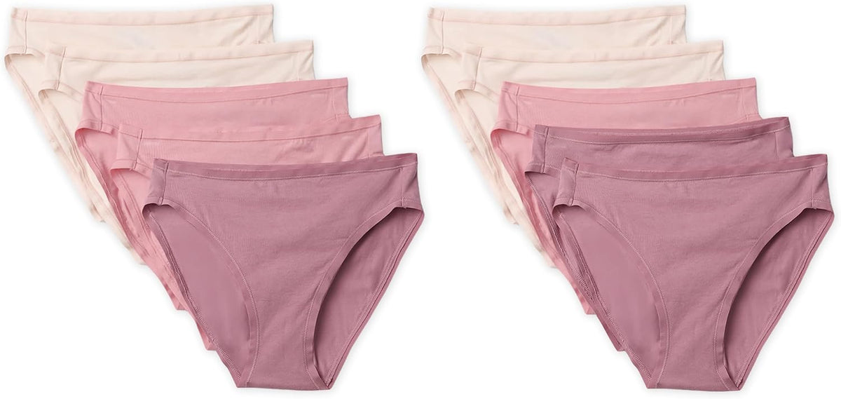 Amazon Essentials Women's Cotton Spandex Bikini Brief Underwear (Available in Plus Size)